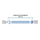 Manguera para boiler, acero inox. 1/2'H x 1/2'M, 80 cm 3