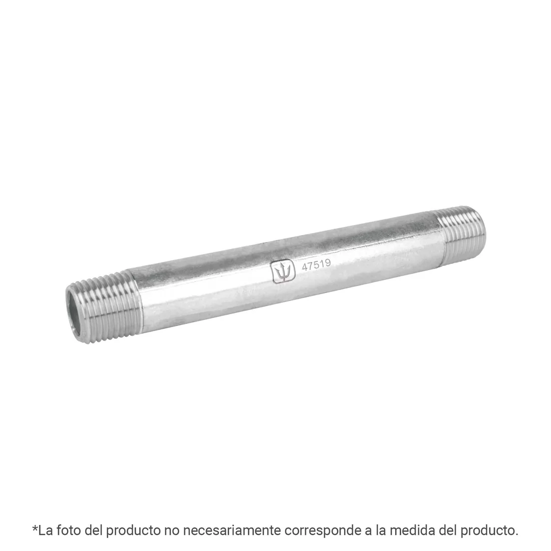 Niple de acero galvanizado 1/4' x 4', FOSET
