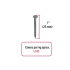 Kilo de clavo estándar 1' con cabeza en caja de 25 kg, FIERO 2