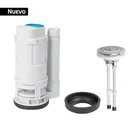 Válvula descarga dual 2' para WC de 2 piezas, con botón dual 1