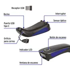 Lector de códigos de barras 2D, Bluetooth, VOLTECK 2
