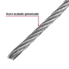 Metro de cable rígido 3/32' de acero 7x7 hilos, 75 m, FIERO 2