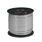 Metro de cable rígido 1/16' acero 7x7 recubierto PVC, 75 m 1