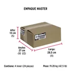 Bolsa con 50 tuercas 1/2' hexagonales de acero galvanizado 7