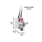 Interruptor de palanca con cable, 1 polo, on-off, VOLTECK 3