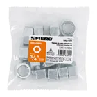 Bolsa con 15 tuercas 3/4' hexagonales de acero galvanizado 4