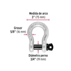 Grillete de acero forjado 5/8', FIERO 3