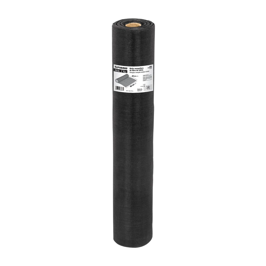 Rollo de 30 m x 0.6 m malla mosquitera fibra de vidrio negra