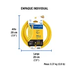 Manguera para gas, PVC amarilla, 3/8' flare, 3 m, FOSET 6