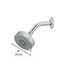 Regadera cromo 4'con 5 funciones, con brazo, FOSET ELEMENT 5