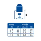 Regadera satín 4'con 5 funciones, con brazo, FOSET ELEMENT 3
