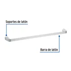 Toallero de barra de latón acabado cromo, FOSET RIVIERA 2