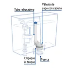 Válvula de descarga 2'para WC de 2piezas, cadena inox, FOSET 2