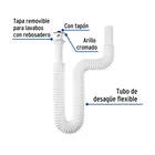 Céspol flexible de PP con contra, para lavabo, con arillo 2