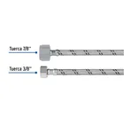Manguera p/WC, acero inox, 3/8'x7/8', 40cm, plástico/latón 3