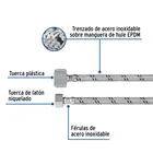 Manguera p/WC, acero inox, 3/8'x7/8', 50cm, plástico/latón 2