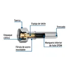 Manguera p/WC, acero inox, 3/8'x7/8', 50cm, plástico/latón 4