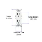 Contacto dúplex, 2 polos + tierra, línea Classic, VOLTECK 3