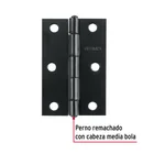 Bisagra rectangular 2-1/2 x 1-5/8', acero negro mate, HERMEX 2