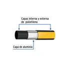 Metro de manguera para gas, 3/8' PE-AL-PE en rollo de 100m 2