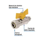 Válvula esfera para PE-AL-PE, 3/8'a flare 3/8', FOSET 2