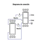 Interruptor dúplex, 1 sencillo y 1 de 3 vías, línea Classic 5