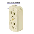 Contacto de sobreponer dúplex, 2 polos+tierra a granel 2