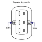 Contacto de sobreponer triple sin tierra, VOLTECK 4