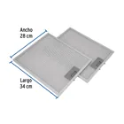 Juego de 2 filtros de aluminio para campana CAME-60 3