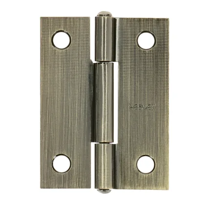 Bisagra rectangular 2 x 1-1/2', latón antiguo, HERMEX