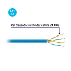 Metro de cable UTP CAT5E, Bobina de 100m, azul, VOLTECK 3