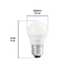 Foco LED 3W (25W) G45, 6500K blanca fría, 270 lm, caja 3