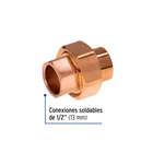 Tuerca unión de cobre de 1/2', FOSET BASIC 2