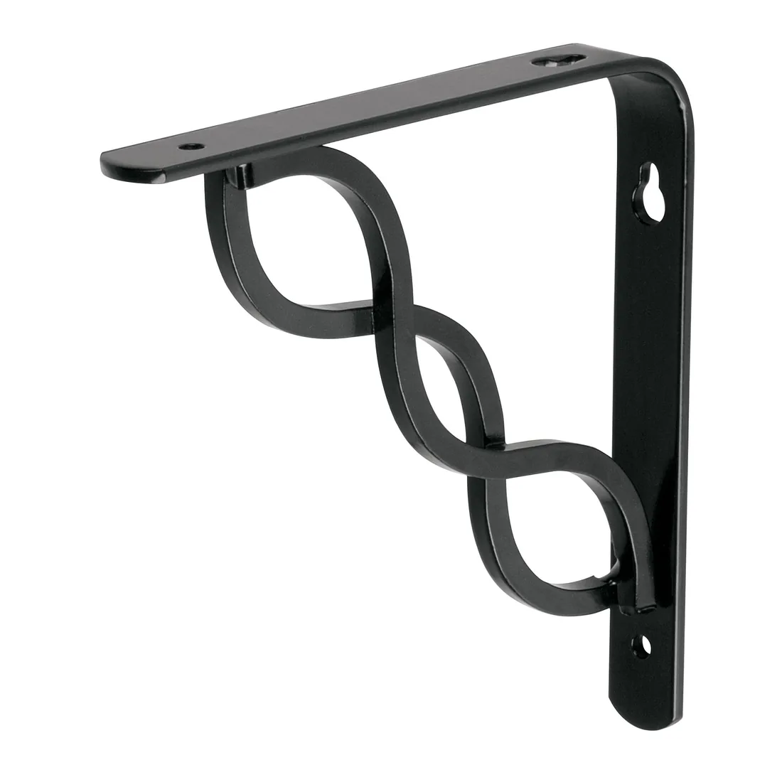 Ménsula reforzada negra 6 x 6', diseño trenza, FIERO
