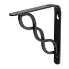 Ménsula reforzada negra 6 x 6', diseño trenza, FIERO 1