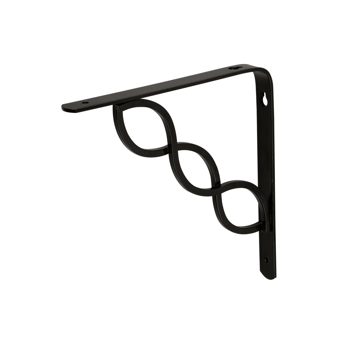 Ménsula reforzada negra 8 x 8', diseño trenza, FIERO