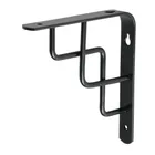 Ménsula reforzada negra 6 x 6', diseño escalera, FIERO 1
