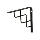 Ménsula reforzada negra 8 x 8', diseño escalera, FIERO 1