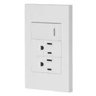 Placa armada 1 interruptor, 2 contactos,1mod,Española,blanco 1