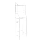 Mueble organizador blanco para baño con 3 repisas, FOSET 1