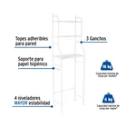 Mueble organizador blanco para baño con 3 repisas, FOSET 2