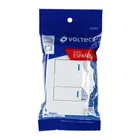 Placa armada 2 interruptores, 1 módulo, Española, blanco 5