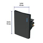 Interruptor de 3 vías, 3 módulos, línea Española, negro 3