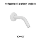 Regadera redonda de ABS 2-1/2' gris-blanca sin brazo, BASIC 6