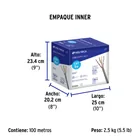 Metro de cable UTP CAT5E, Bobina de 100m, gris, VOLTECK 5