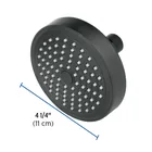 Regadera redonda de ABS 4-1/4' sin brazo, negro, BASIC 3