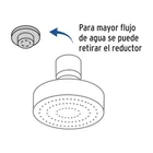 Regadera redonda de ABS 4-1/4' sin brazo, negro, BASIC 4