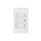 Placa armada 3 interruptores, 1 módulo, Española, blanco 1