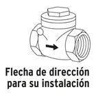 Válvula check horizontal de latón, 1/2', FOSET 2