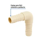 Codo 90° inserción de 3/4' de polipropileno, FOSET 2